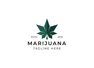 Medical leaf marijuana, cannabis logo design vector