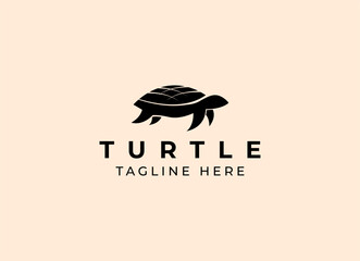 Turtle logo design vector. Simple turtle logo