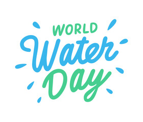 World water day lettering