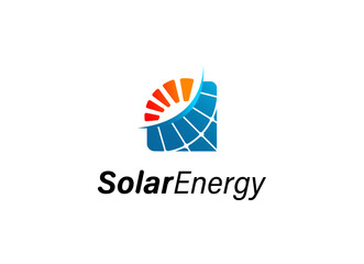 Solar panel energy logo design. Electric energy logo design
