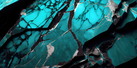 Fototapeta premium Emerald Green, Gold, Black Marble Texture 