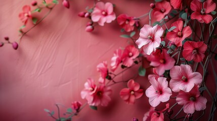 A Bunch of Flowers Hanging on a Wall
