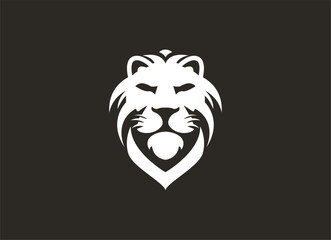 Lion Head Logo Vector Template Illustration Design