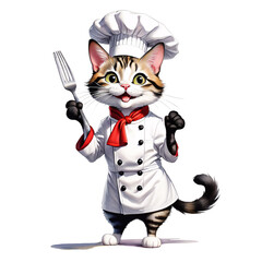 Chef cat drawing