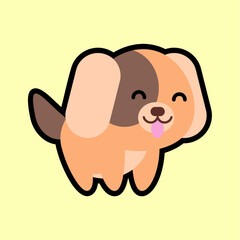 Simple Vector Cute Dogs For Kids
