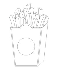 Food And Snacks Coloring Page 