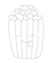 Food And Snacks Coloring Page 