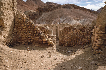 Abandoned village of Chebika mountain oasis in Tozeur Governorate, Tunisia