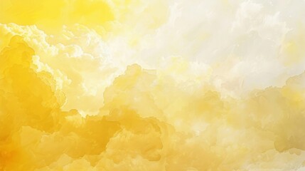 Sunny yellow and cloud white textured background, evoking optimism and clarity. - obrazy, fototapety, plakaty