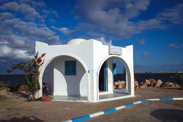 Toilet in Port of Ajim town on Djerba Island, Tunisia
