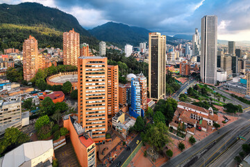 Bogota downtown city center, Santa Fe, Colombia - 757589805