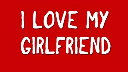 Illustration of love Expression with girlfriend 