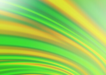 Light Green, Yellow vector background with bent lines.