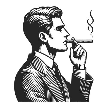 man smoking cigarette drawing Smoking Man Vector Images – Browse 63,617 Stock Photos, Vectors, and Video