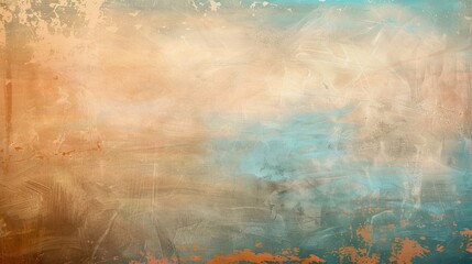 Warm caramel and sky blue textured background, evoking comfort and freedom.