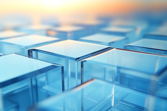abstract background with glass wall and reflections. 3d rendering toned image