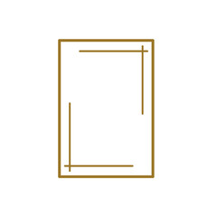 Rectangle Gold Frame 