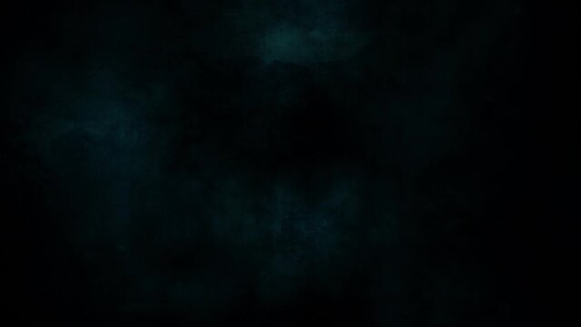 Blue scary black smoke-filled horror background