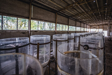 Abandoned Radioecology Laboratory in former fish farm in Chernobyl Exclusion Zone, Ukraine