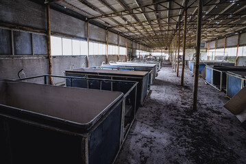 Abandoned Radioecology Laboratory in former fish farm in Chernobyl Exclusion Zone in Ukraine