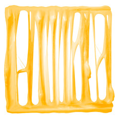 Frame of stretching delicious melted cheese isolated on white