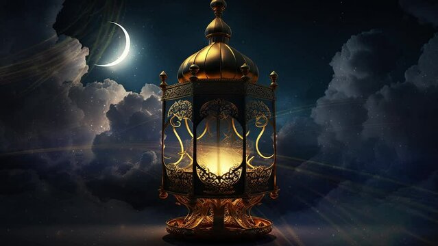 Luxurious Islamic Ramadan background, elegant animated wallpaper, UHD 4K 30 fps