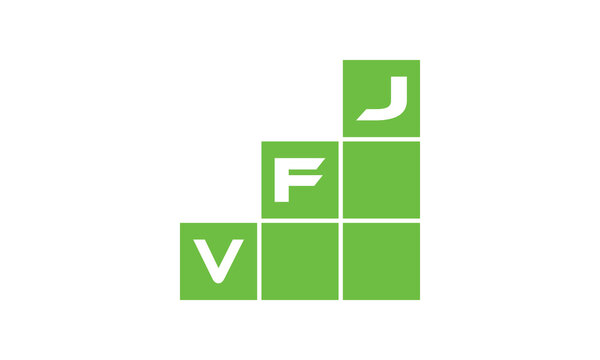 VFJ initial letter financial logo design vector template. economics, growth, meter, range, profit, loan, graph, finance, benefits, economic, increase, arrow up, grade, grew up, topper, company, scale