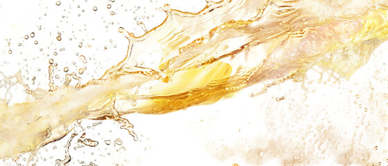 A golden beer splashing.
