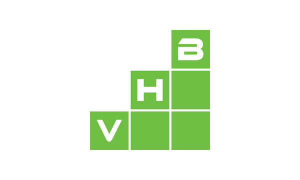 VHB initial letter financial logo design vector template. economics, growth, meter, range, profit, loan, graph, finance, benefits, economic, increase, arrow up, grade, grew up, topper, company, scale