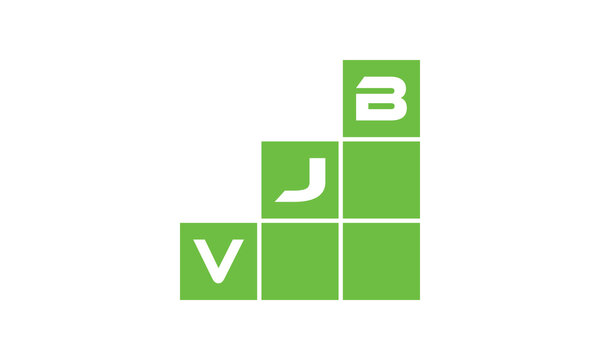 VJB initial letter financial logo design vector template. economics, growth, meter, range, profit, loan, graph, finance, benefits, economic, increase, arrow up, grade, grew up, topper, company, scale
