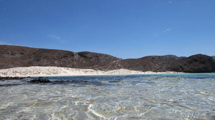 Agua cristalina Playa Balandra, La Paz, BCS