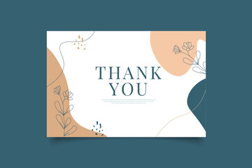 thank you crad template deisgn with abstract background
