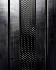 Abstract metal texture background - Carbon design banner - 757604875