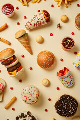 Fast food editorial, fast food background, burger wallpaper