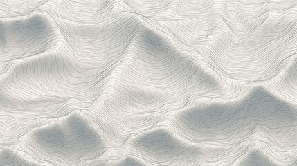 Obraz premium Monochromatic Topographic Map with Smooth Lines