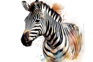 zebra watercolor isolated animal © akk png