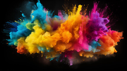 Obraz na płótnie Canvas Colorful Powder Explosion