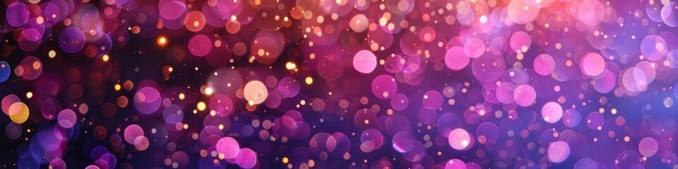 Glitter vintage lights background. Elegant abstract background with purple and pink bokeh defocused lights