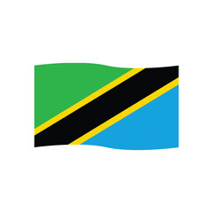 Tanzania flag icon vector