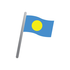 Palau flag icon vector