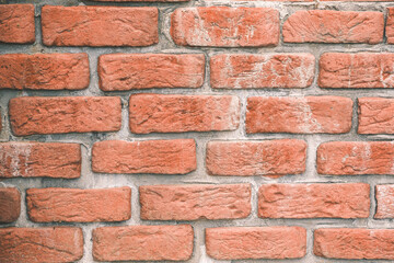 Red brick wall texture background, brick wall texture for interior or exterior design backdrop