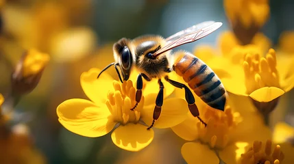 Fotobehang Close-up bee image © ma
