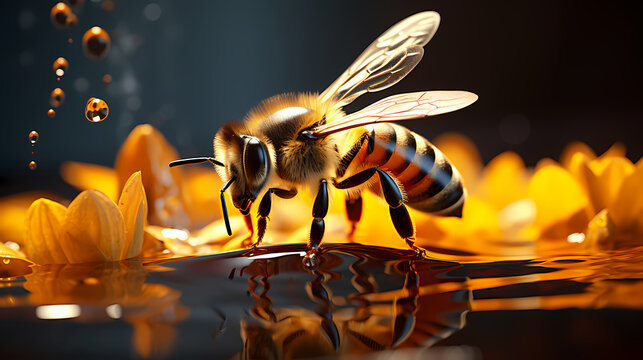 Close-up bee image