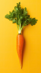 fresh carrot on bright background. 