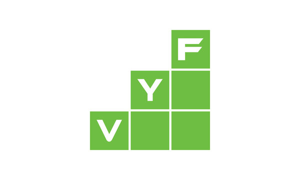 VYF initial letter financial logo design vector template. economics, growth, meter, range, profit, loan, graph, finance, benefits, economic, increase, arrow up, grade, grew up, topper, company, scale