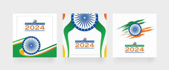 India election 2024. Vote for India, election concept, Background, banner, card, poster, layout. Background vector illustration.