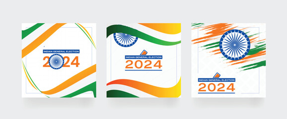 India election 2024. Vote for India, election concept, Background, banner, card, poster, layout. Background vector illustration.