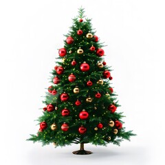 Festive Decoration Christmas tree on a white background