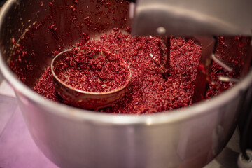 Industrial Meat Grinder in Action