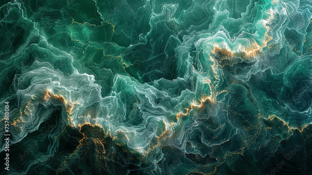 Poster seamless pattern background of a green marble texture backdrop